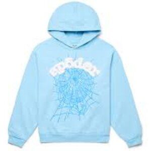 Sp5der Web Hoodie Sky Blue.